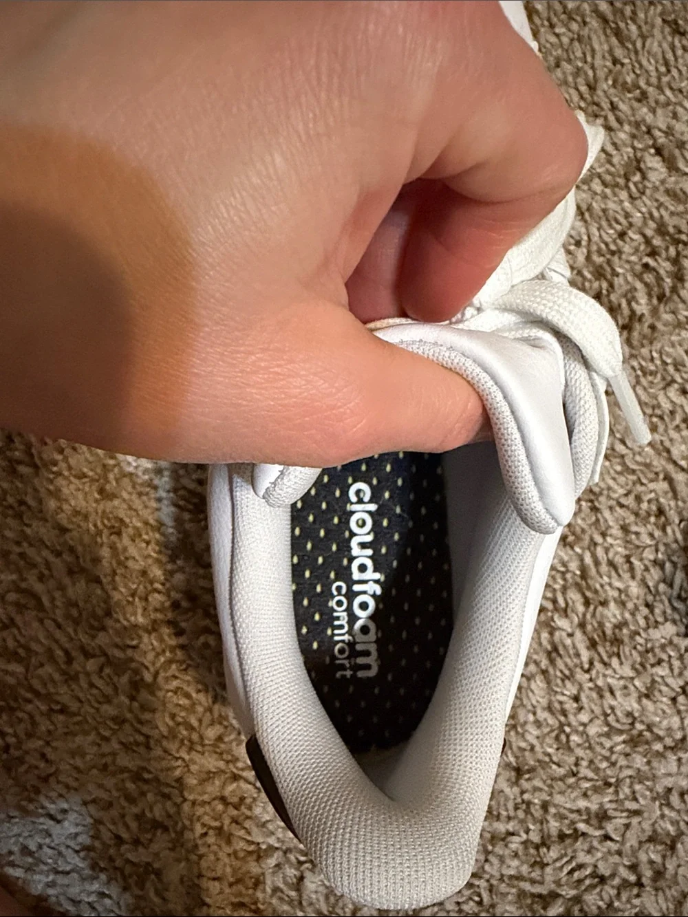 Adidas White and Black Women’s Cloudfoam Comfort Shoes